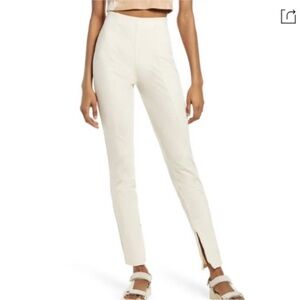 Nordstrom Open Edit Split Hem Knit Pants In Ivory Birch NWT Medium